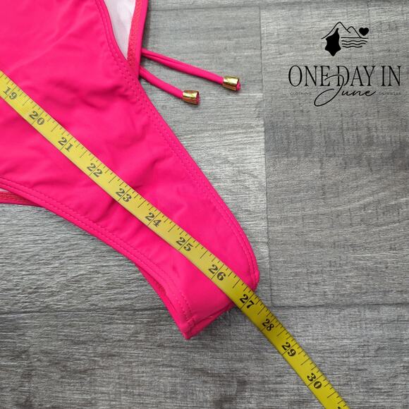 Aleumdr Strappy Back Cut Out Thong One Piece Swimsuit Size S - Picture 3 of 4